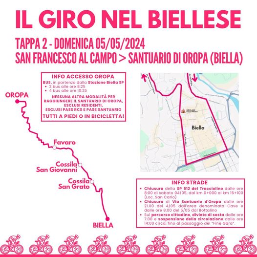 Il Giro a Biella, domenica 5 maggio