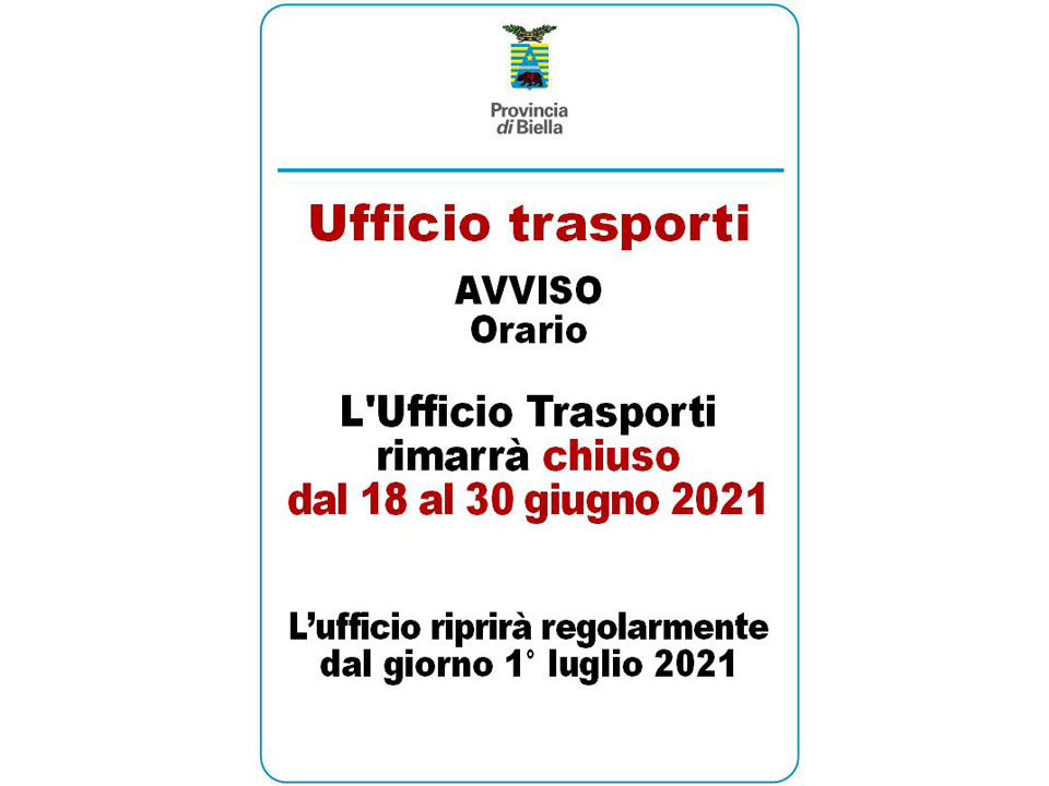 orario ufficio trasporti_giugno 2021