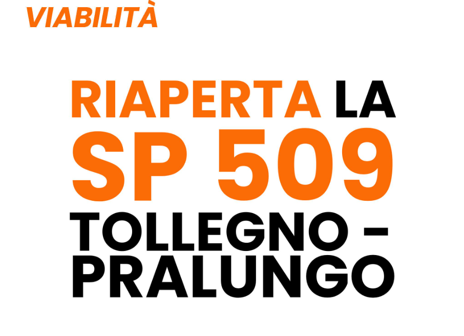 Viabilita - riaperta la sp 509