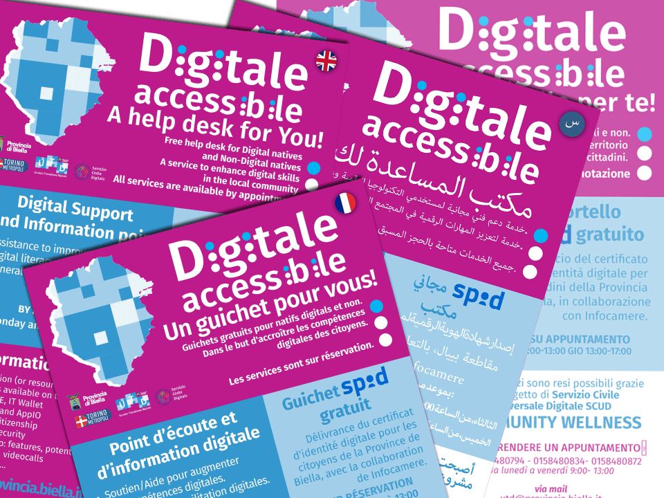 Digitale accessibile, le locandine sono disponibili in quattro lingue estere