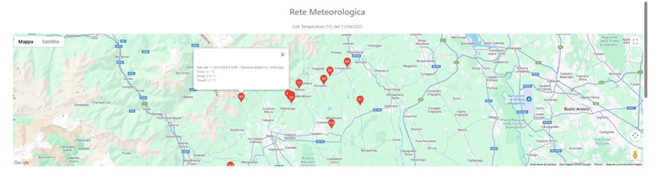 rete meteo - sezione cartografica