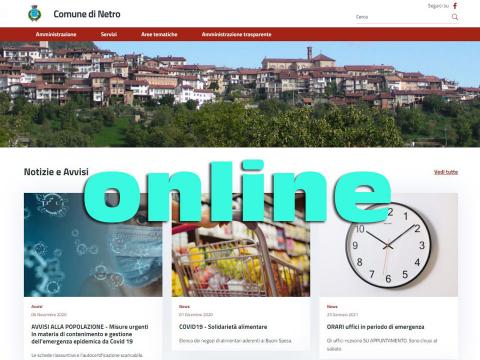 Il nuovo sito del Comune di Netro da oggi è online