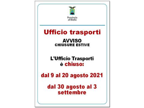 Ufficio trasporti, pause estive