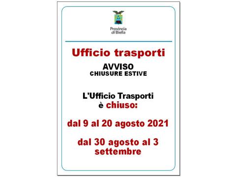 Ufficio trasporti, pause estive