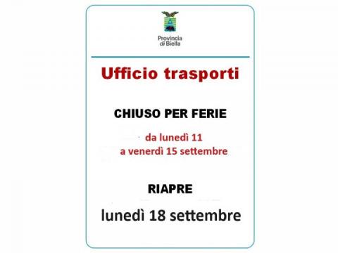 Immagine notizia Ufficio trasporti, chiuso una settimana