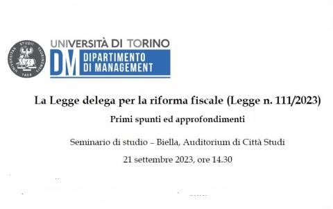 A Città Studi un seminario organizzato da UNITO, Dipartimento di Management