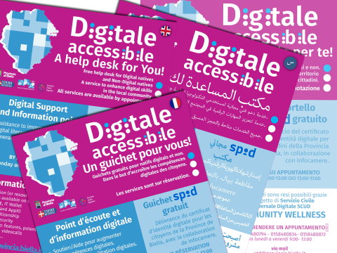 Digitale accessibile, le locandine sono disponibili in quattro lingue estere